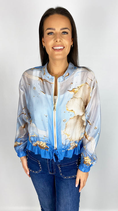 Zip-through bomber jacket | 3 Print Colours