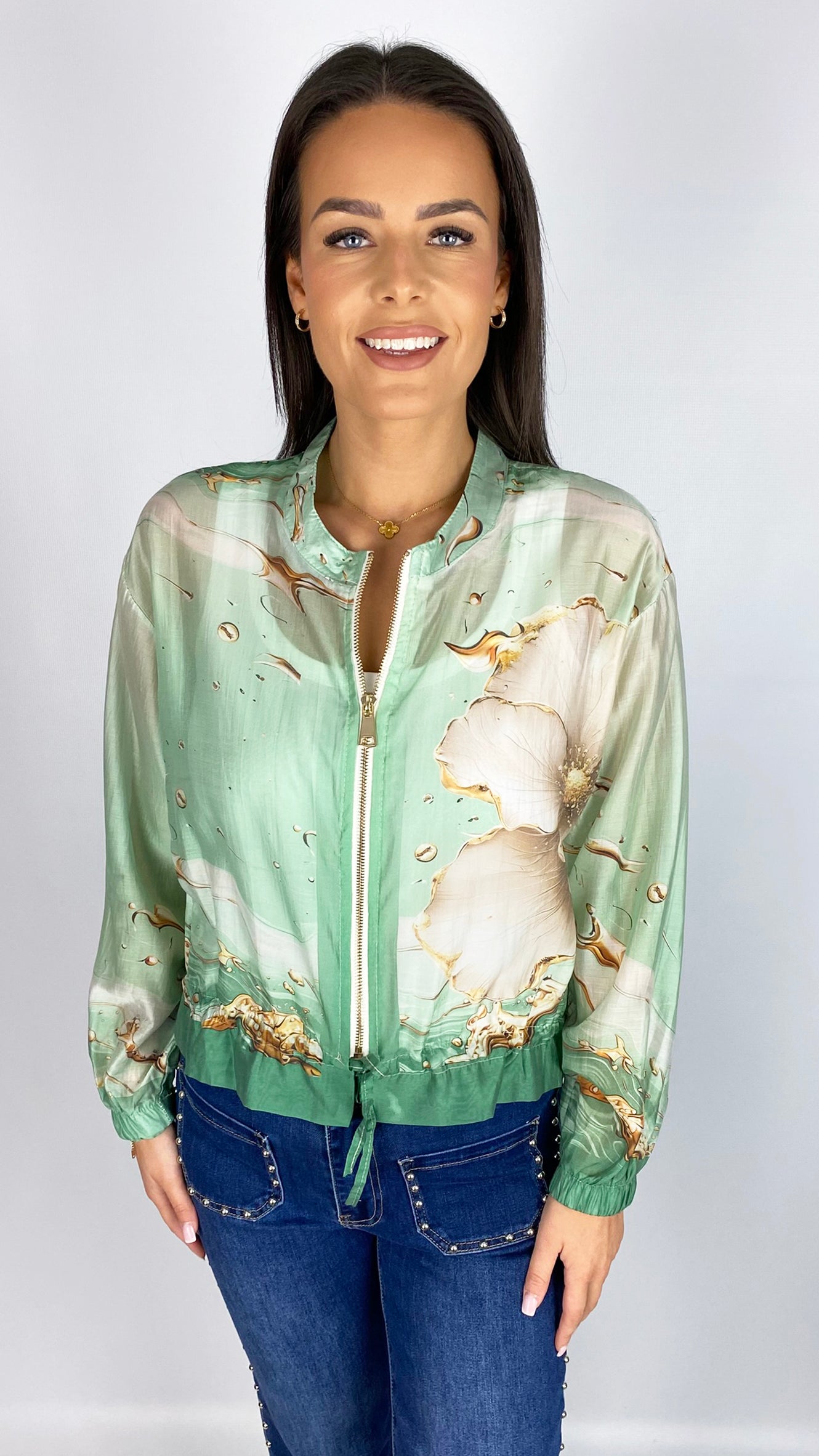 Zip-through bomber jacket | 3 Print Colours