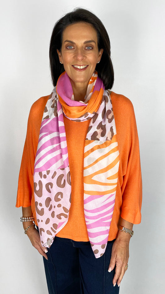 Lightweight animal print scarf | 3 Colours