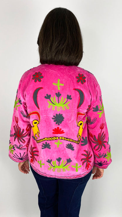 Unique velvet embroidered jacket | 10 Colours