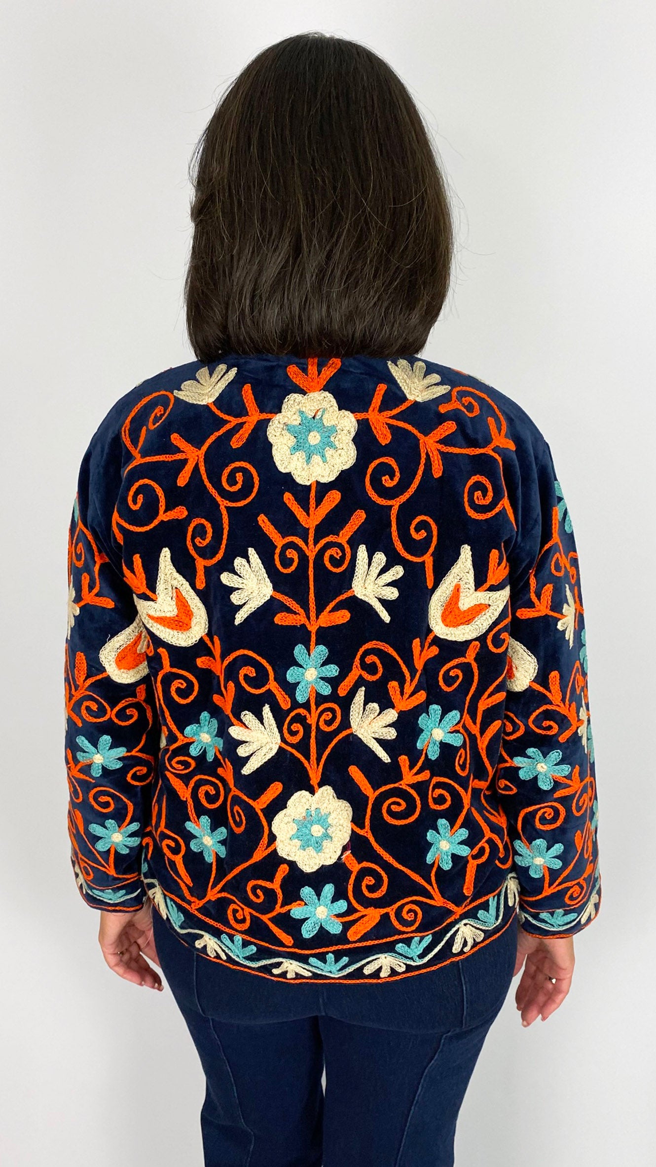 Unique velvet embroidered jacket | 10 Colours