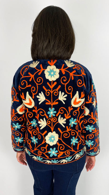 Unique velvet embroidered jacket | 10 Colours