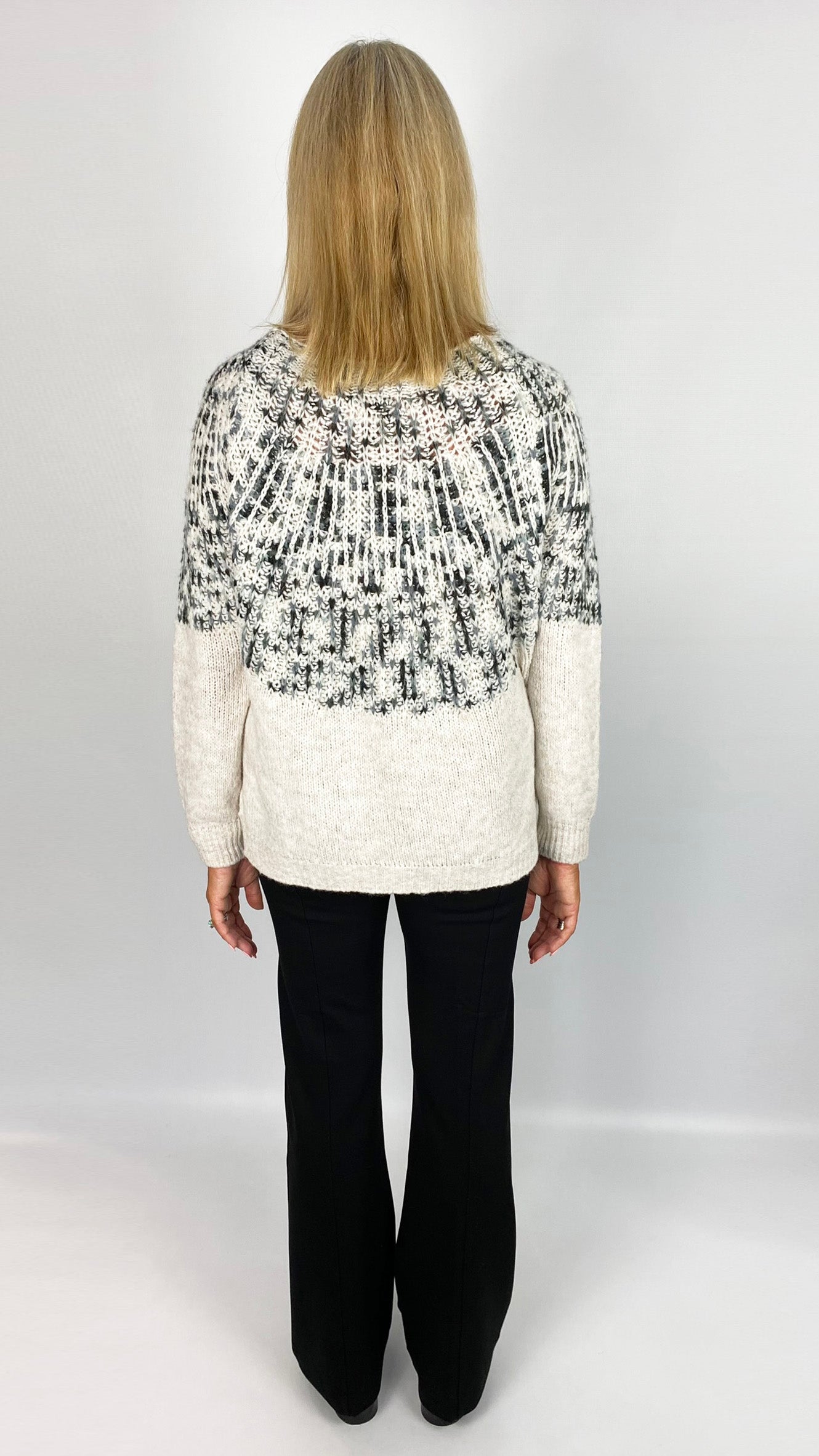 Scandi 2 tone knitted jumper (2 Colours) - last 1s