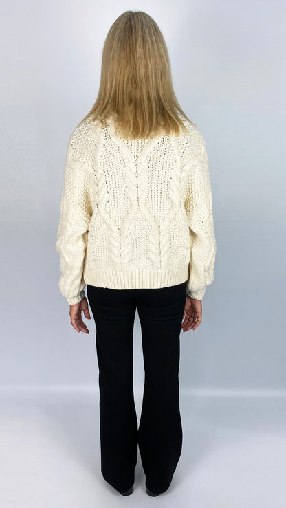 Soft chunky cable detail knit jumper (2 Colours) - last 1