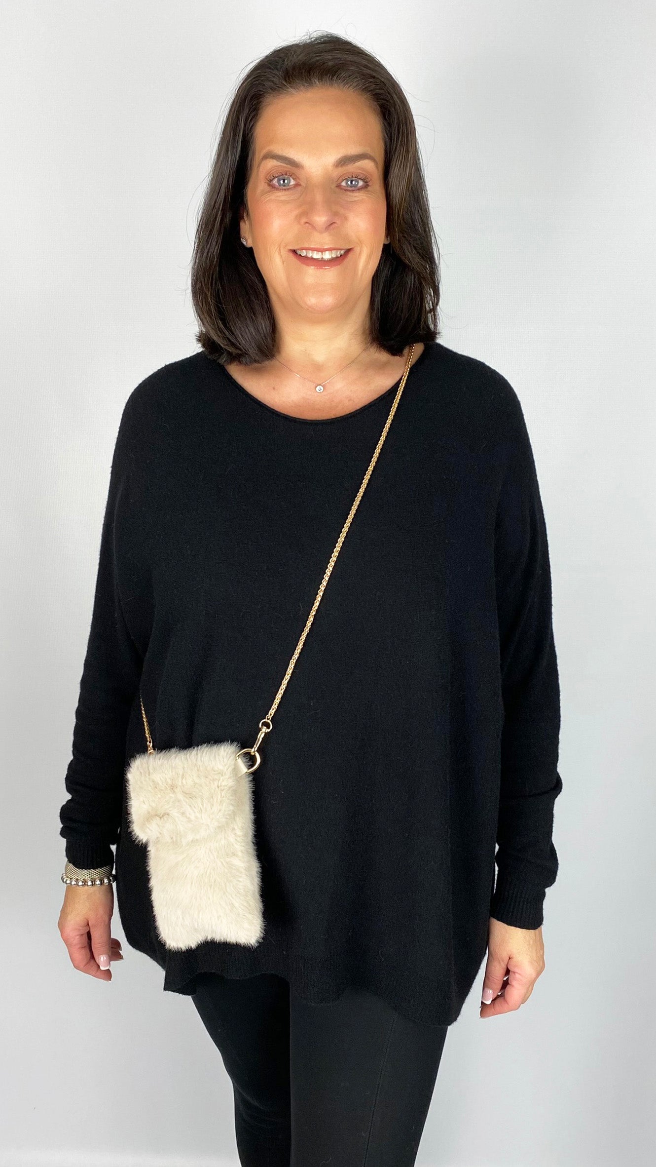 Faux fur crossbody phone bag by Malissa J (4 Colours) - 3 for £50 mix & match