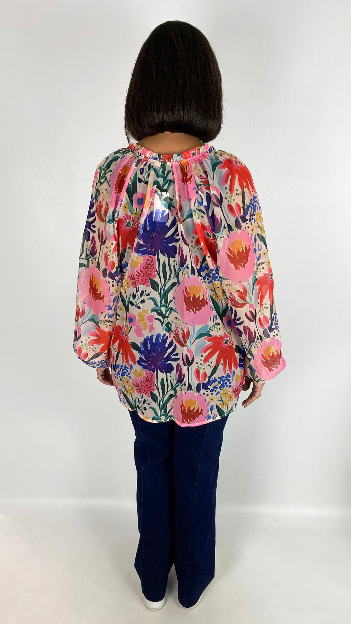 Chiffon print v-neck blouse | 2 Colours | by Malissa J