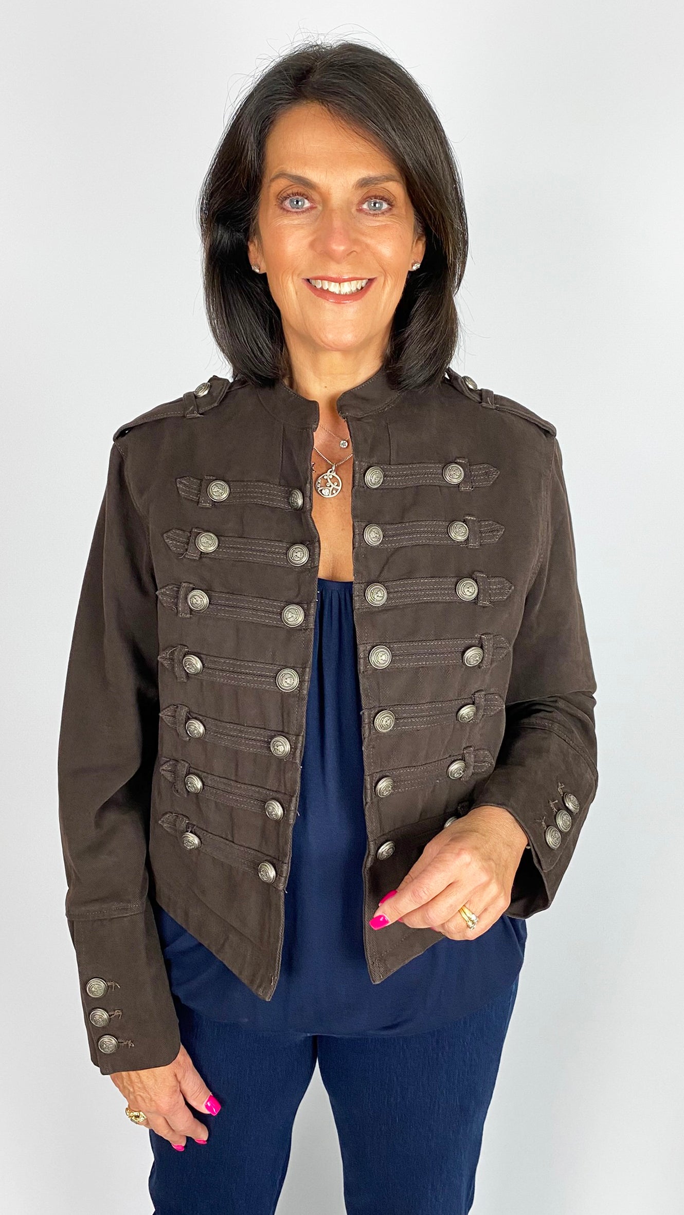 Military style cotton denim jacket | 2 Colours |2 Sizes
