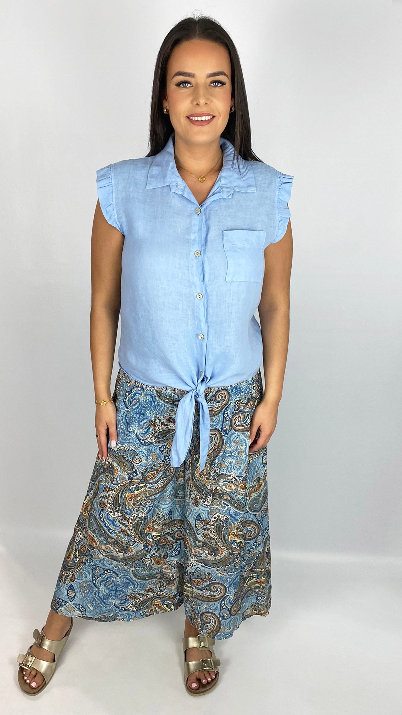 Print culotte pull-on pants | 4 Prints