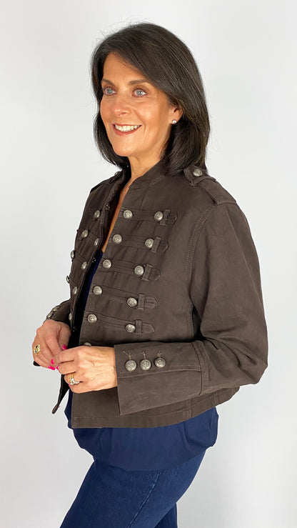 Military style cotton denim jacket | 2 Colours |2 Sizes