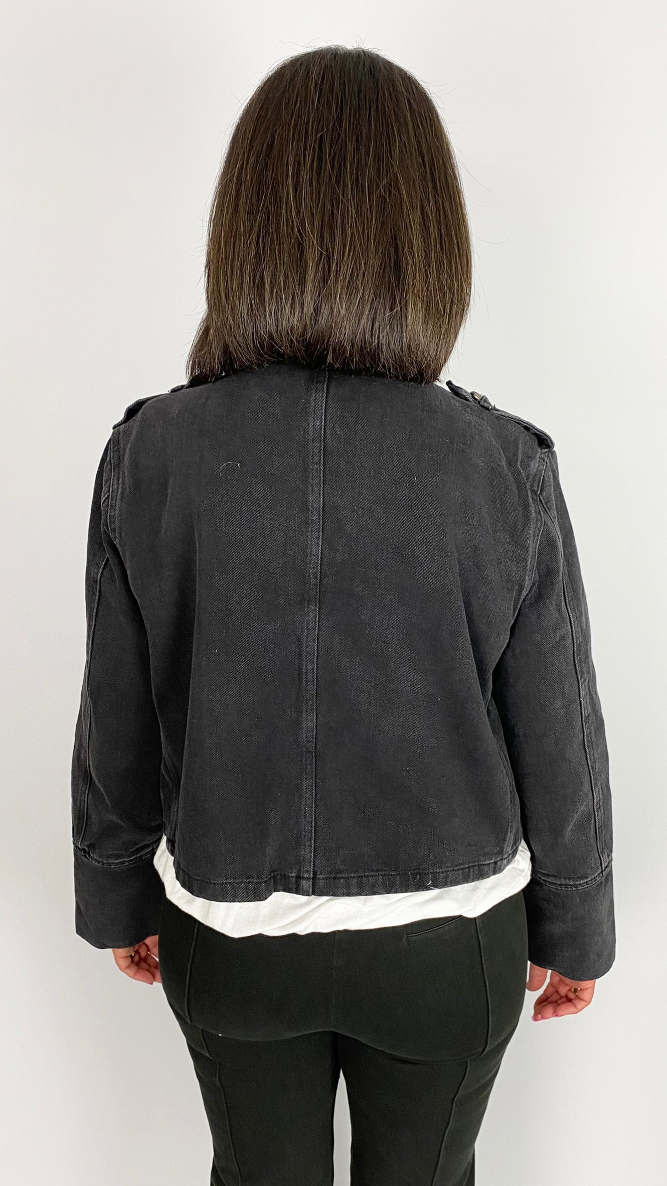 Military style cotton denim jacket | 2 Colours |2 Sizes