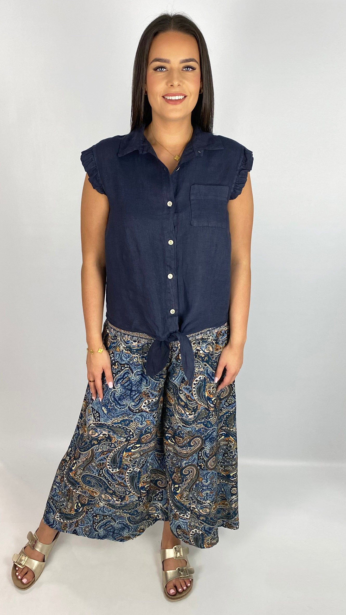 Print culotte pull-on pants | 4 Prints