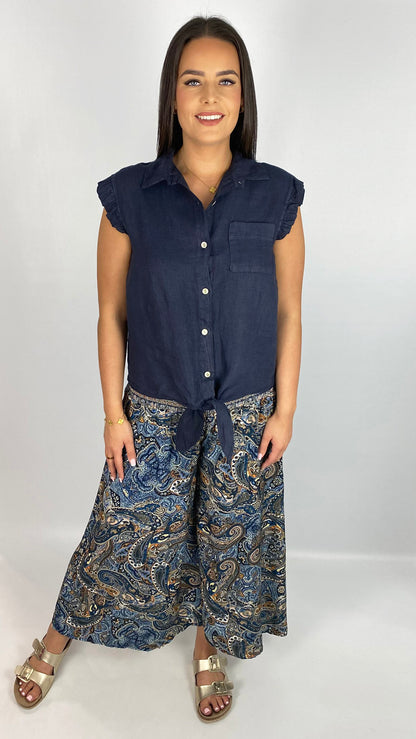 Print culotte pull-on pants | 4 Prints