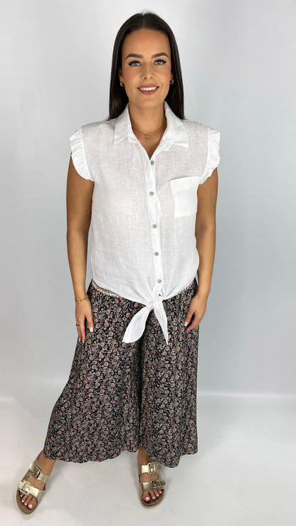 Print culotte pull-on pants | 4 Prints