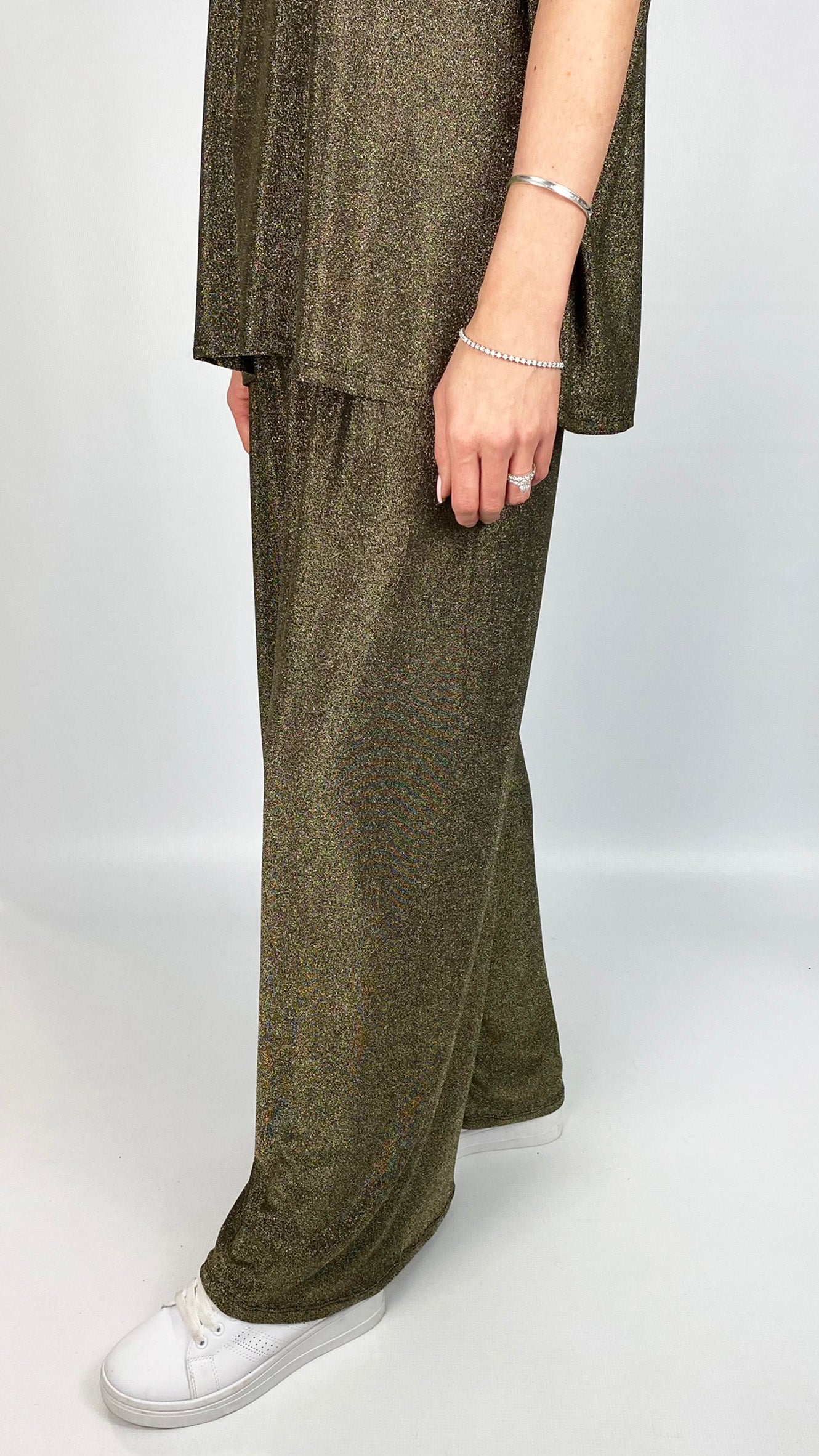 Lurex wide-leg trouser (3 Colours)