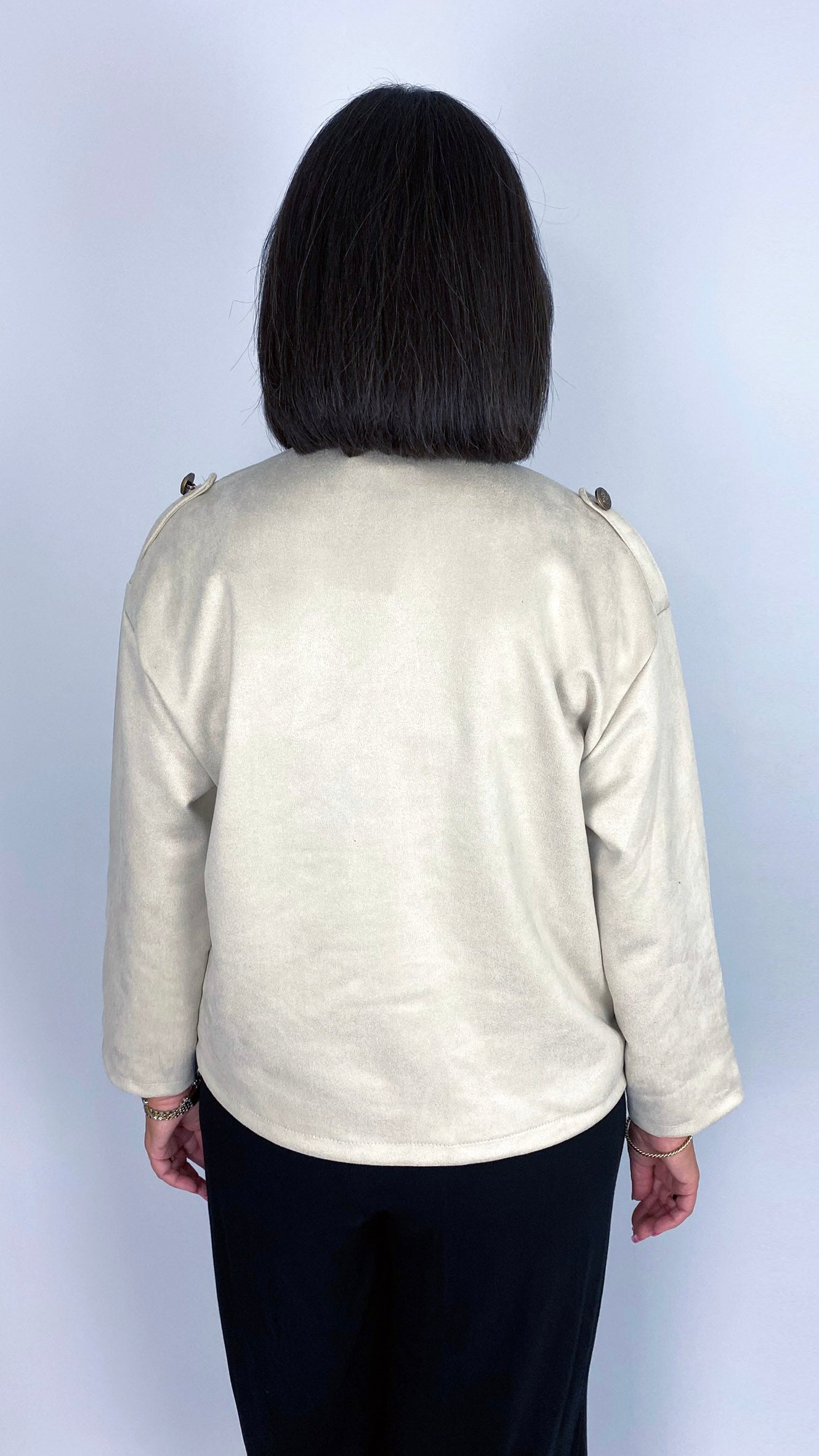 Military style faux suede jacket | 3 Colours