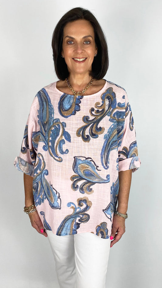 Cotton paisley print top | 8 Colours | last 1s