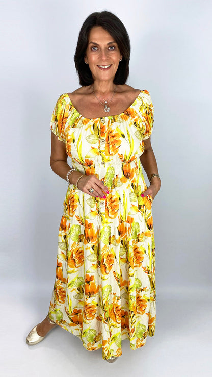 On/off-the-shoulder tiered maxi dress | 3 Colours | Limited!