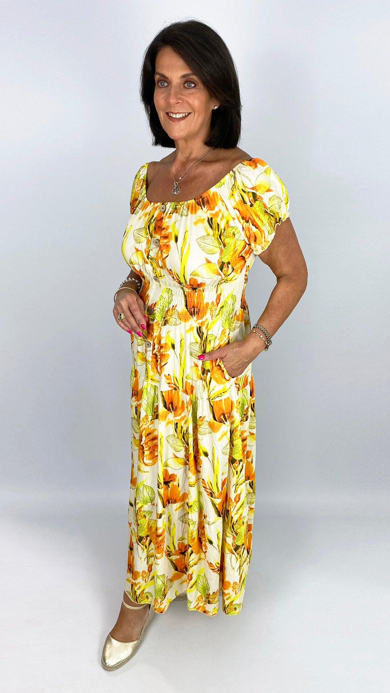 On/off-the-shoulder tiered maxi dress | 3 Colours | Limited!