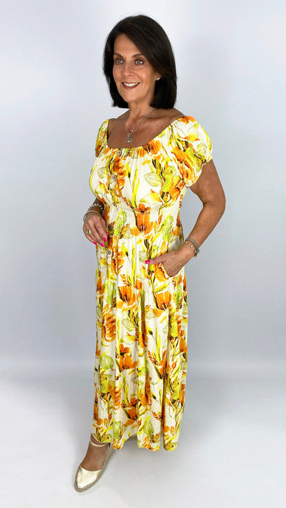 On/off-the-shoulder tiered maxi dress | 3 Colours | Limited!