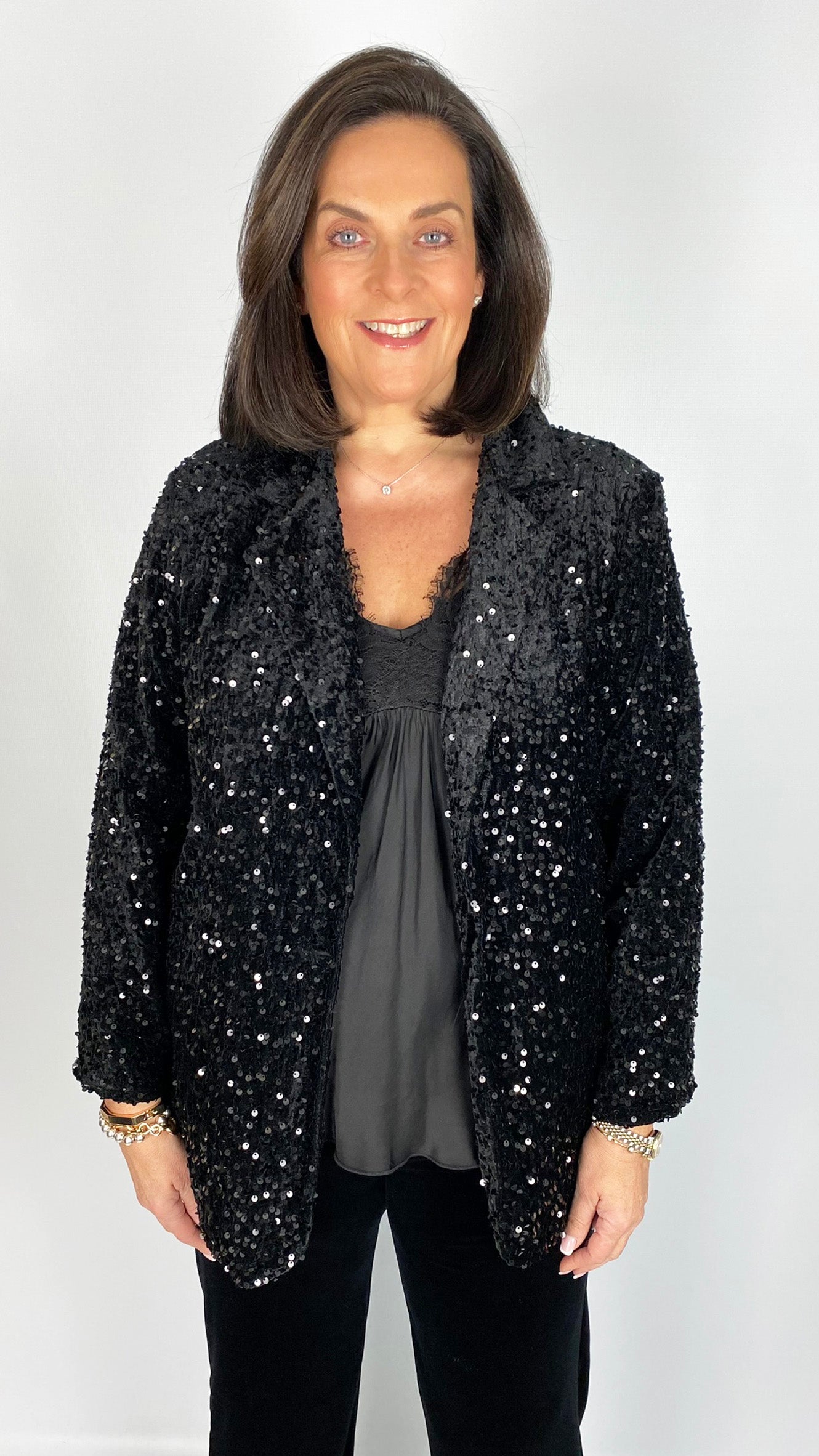 Velvet & sequin blazer (2 Colours)