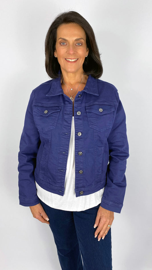 Stretch denim jacket | Indigo