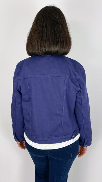 Stretch denim jacket | Indigo