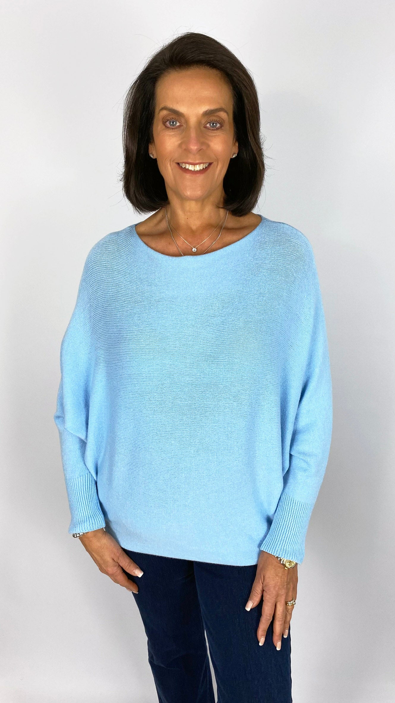 Ultra soft batwing pearl back jumper | 3 Colours
