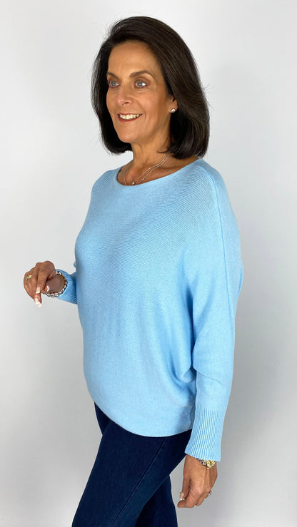 Ultra soft batwing pearl back jumper | 3 Colours