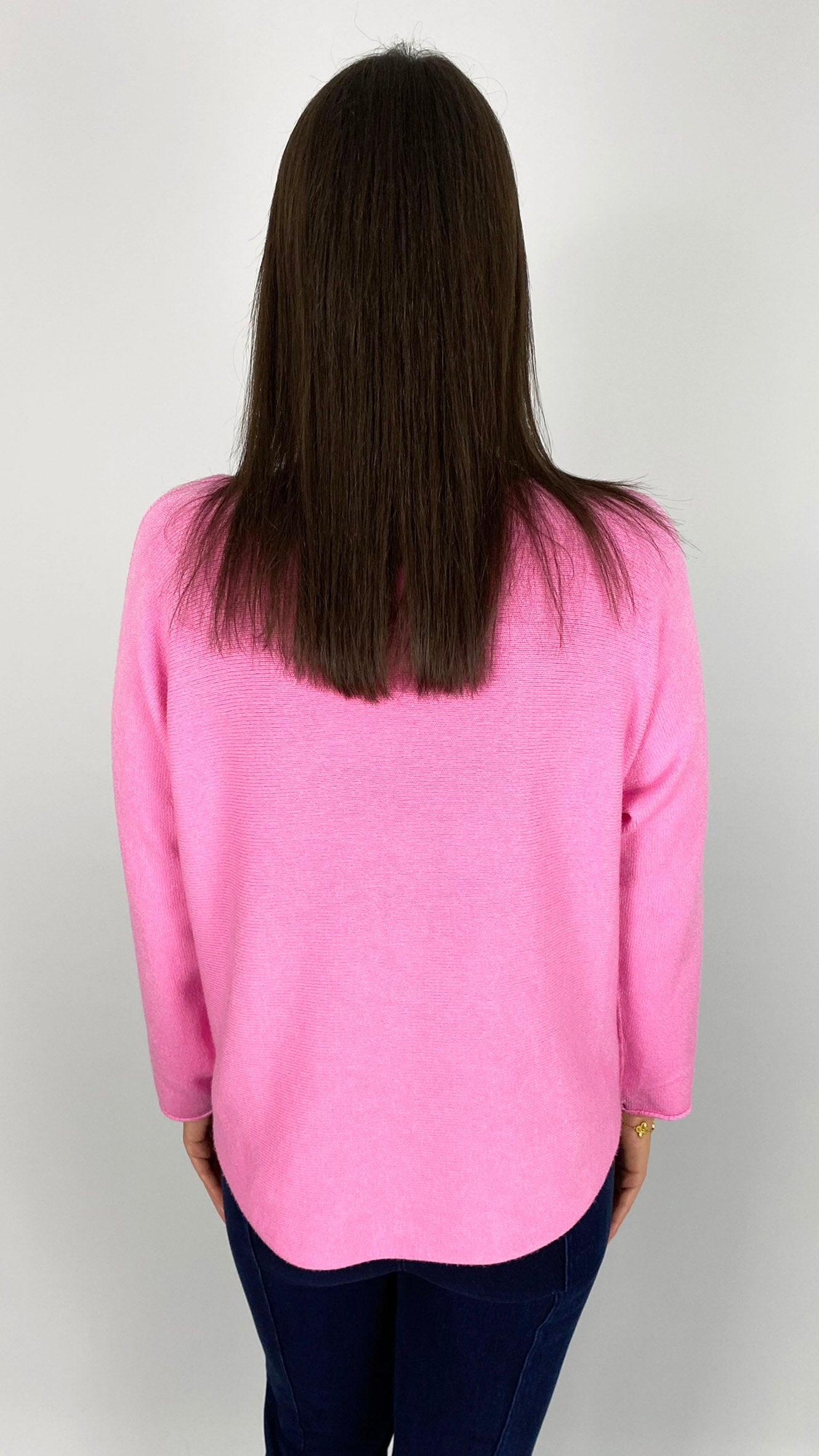 Essential curved hem slash neck jumper | 9 Colours