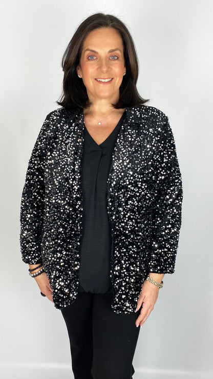 Velvet & sequin blazer (2 Colours)