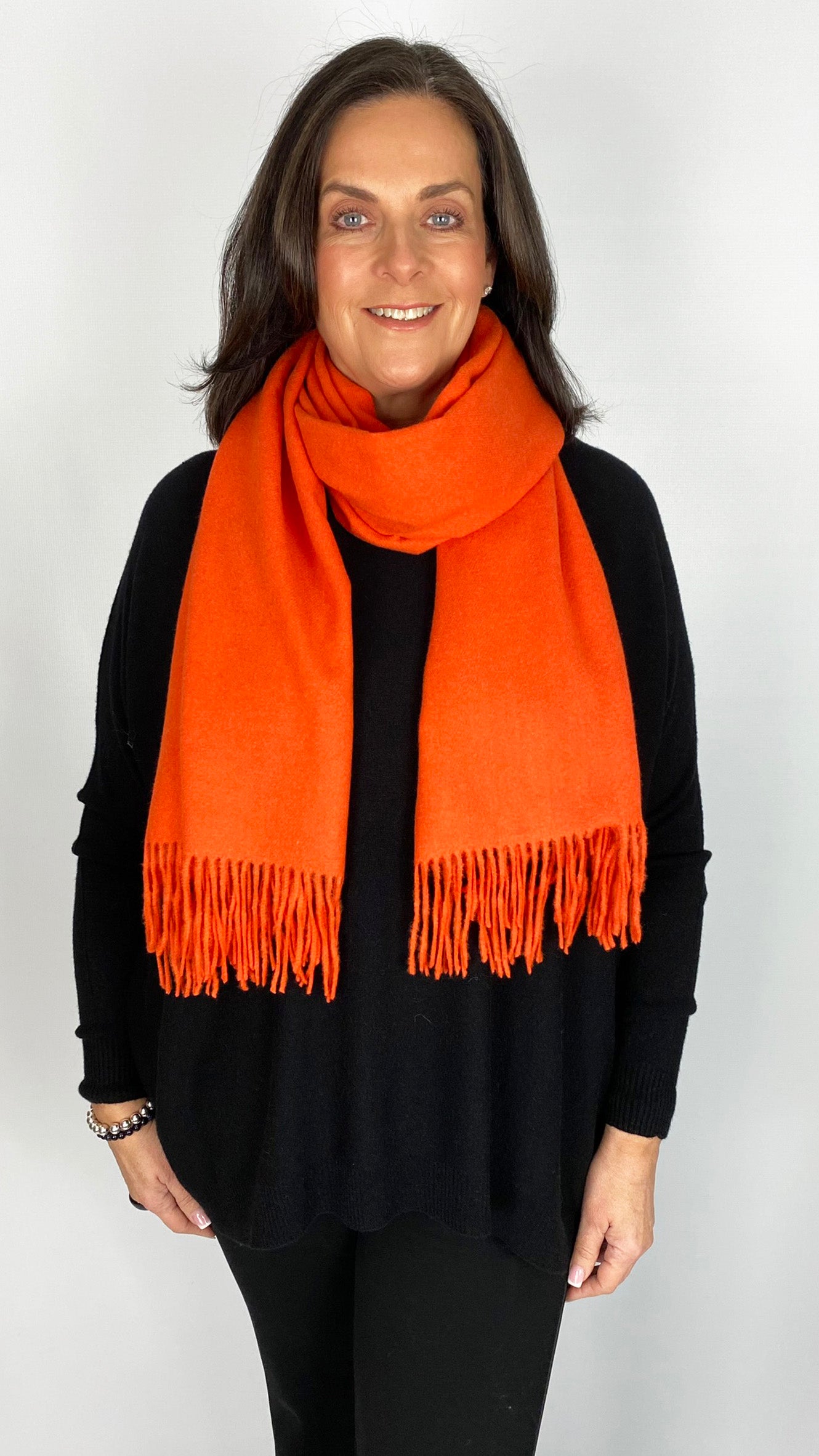 Cashmere mix fringed scarf (7 Colours) - 3 for £50 mix & match