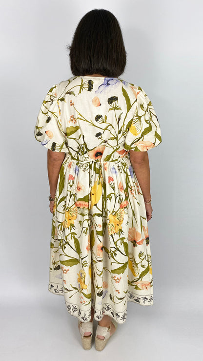 Chelsea button-through print dress