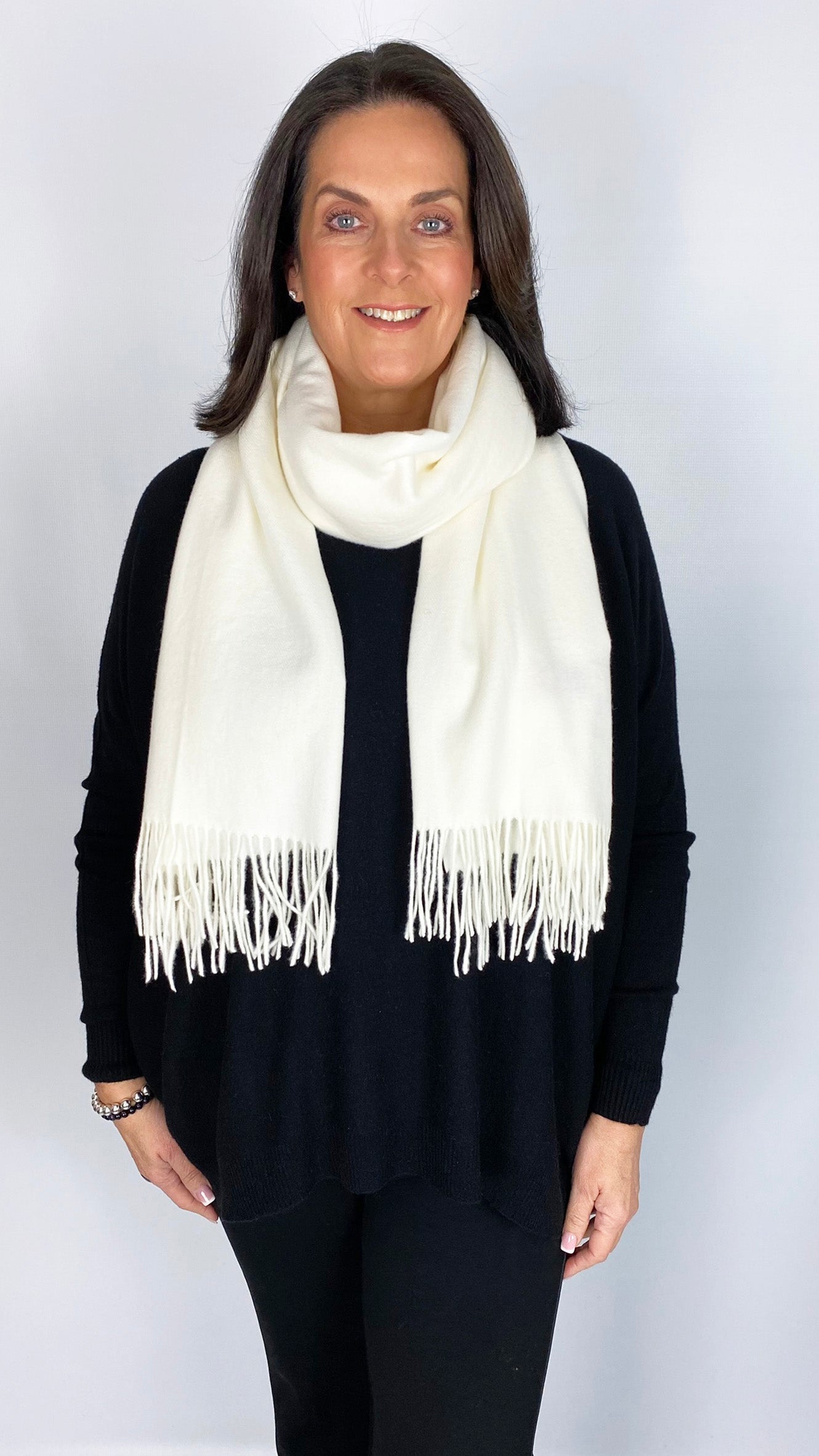 Cashmere mix fringed scarf (7 Colours) - 3 for £50 mix & match