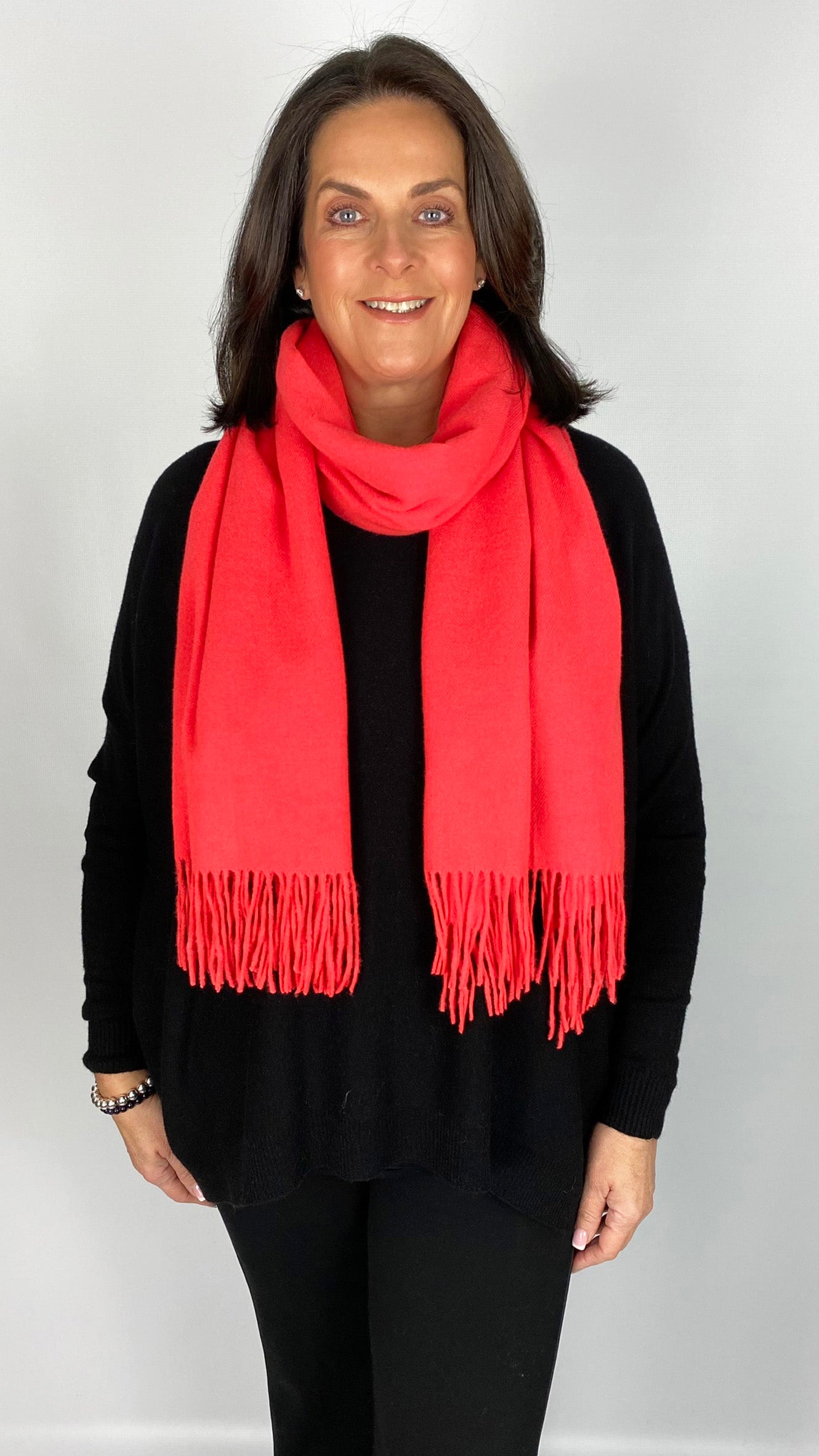 Cashmere mix fringed scarf (7 Colours) - 3 for £50 mix & match