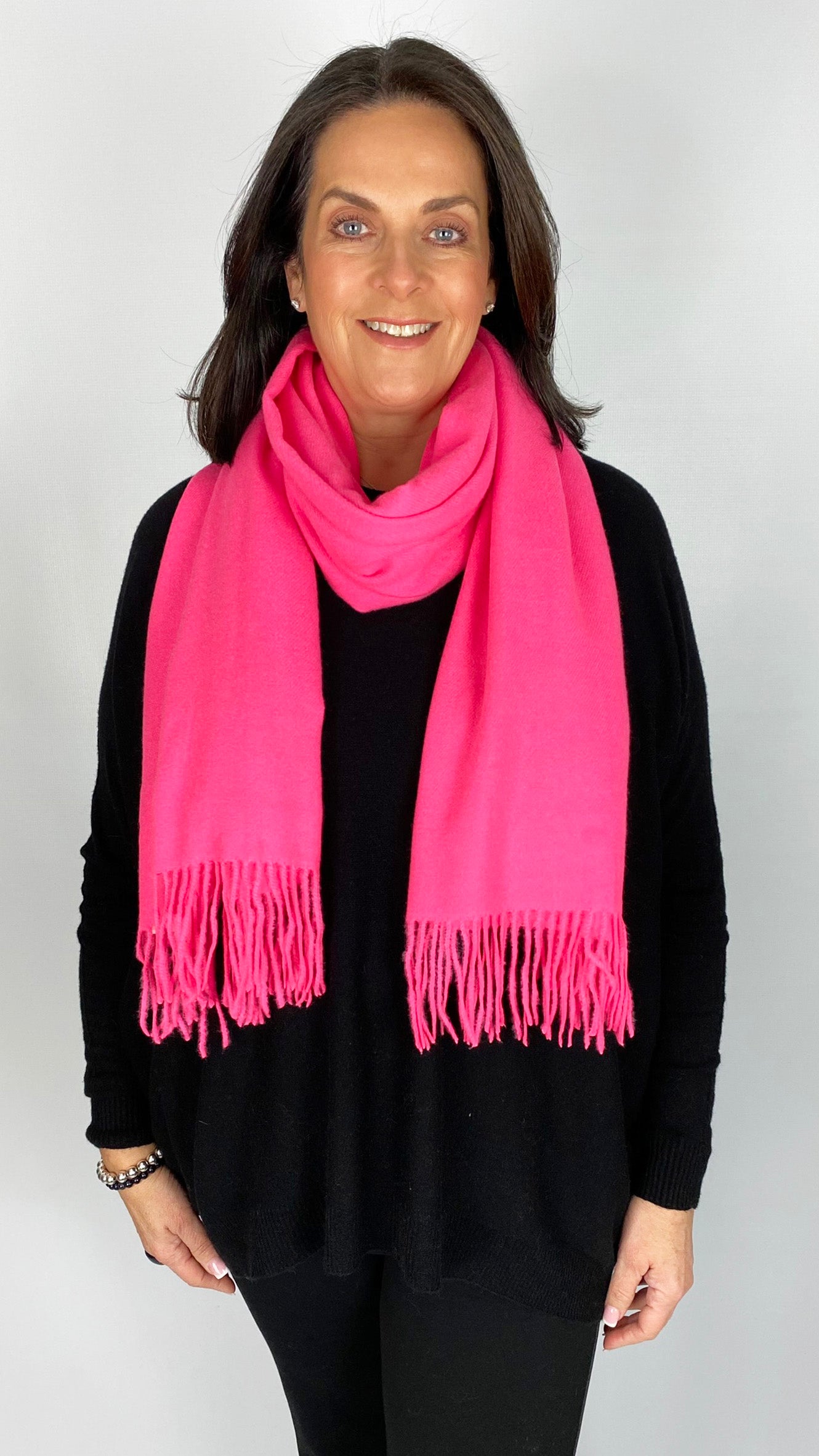 Cashmere mix fringed scarf (7 Colours) - 3 for £50 mix & match