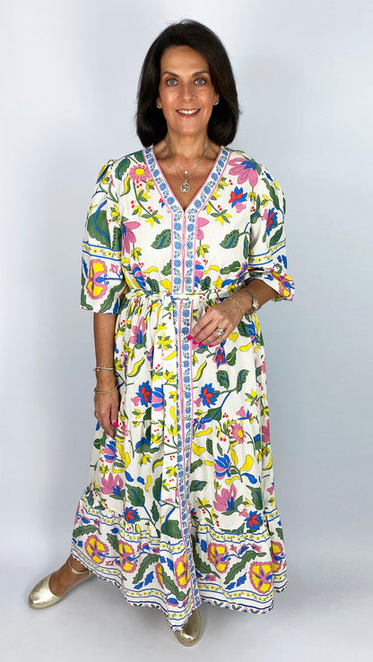 Sabine button-through tie-waist shirtdress