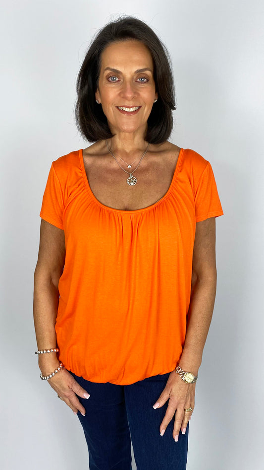 Gathered short-sleeve top | 18 Colours | Bestseller | almost gone!