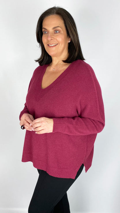 Thick ribbed v-neck jumper (5 Colours)