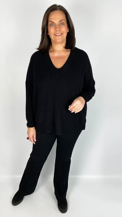 Thick ribbed v-neck jumper (5 Colours)