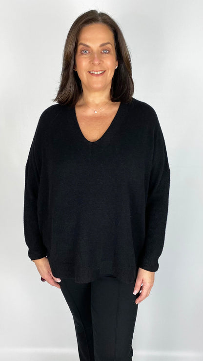 Thick ribbed v-neck jumper (5 Colours)