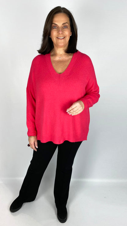 Thick ribbed v-neck jumper (5 Colours)