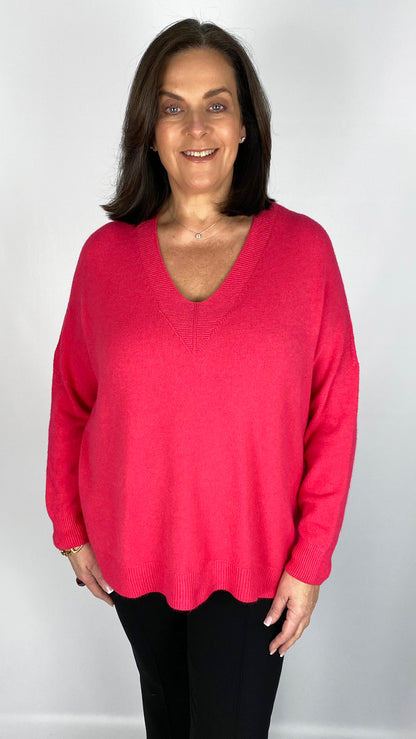 Thick ribbed v-neck jumper (5 Colours)