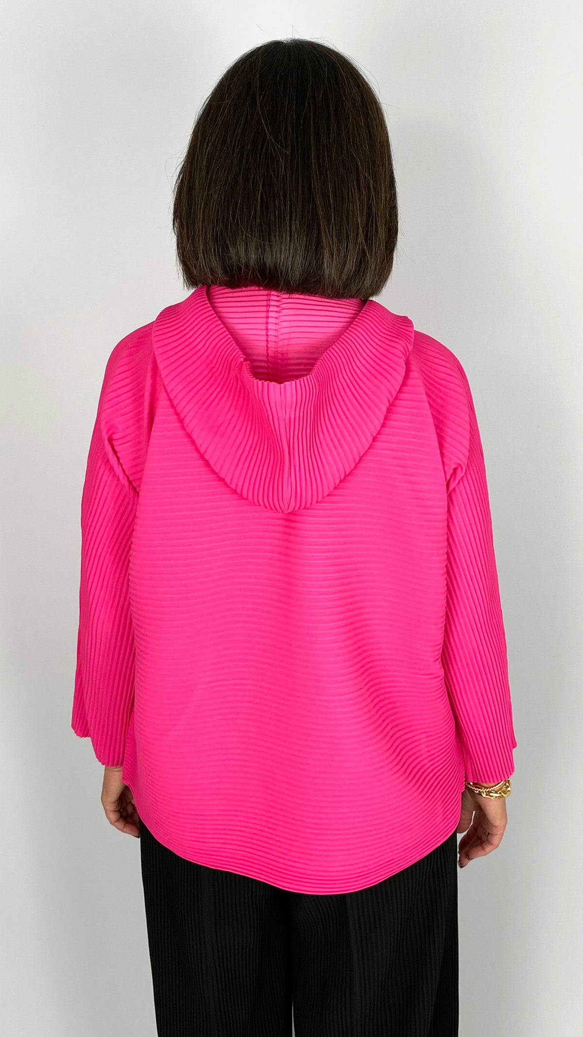 Pleated curved hem hoodie | 2 Colours | by Malissa J