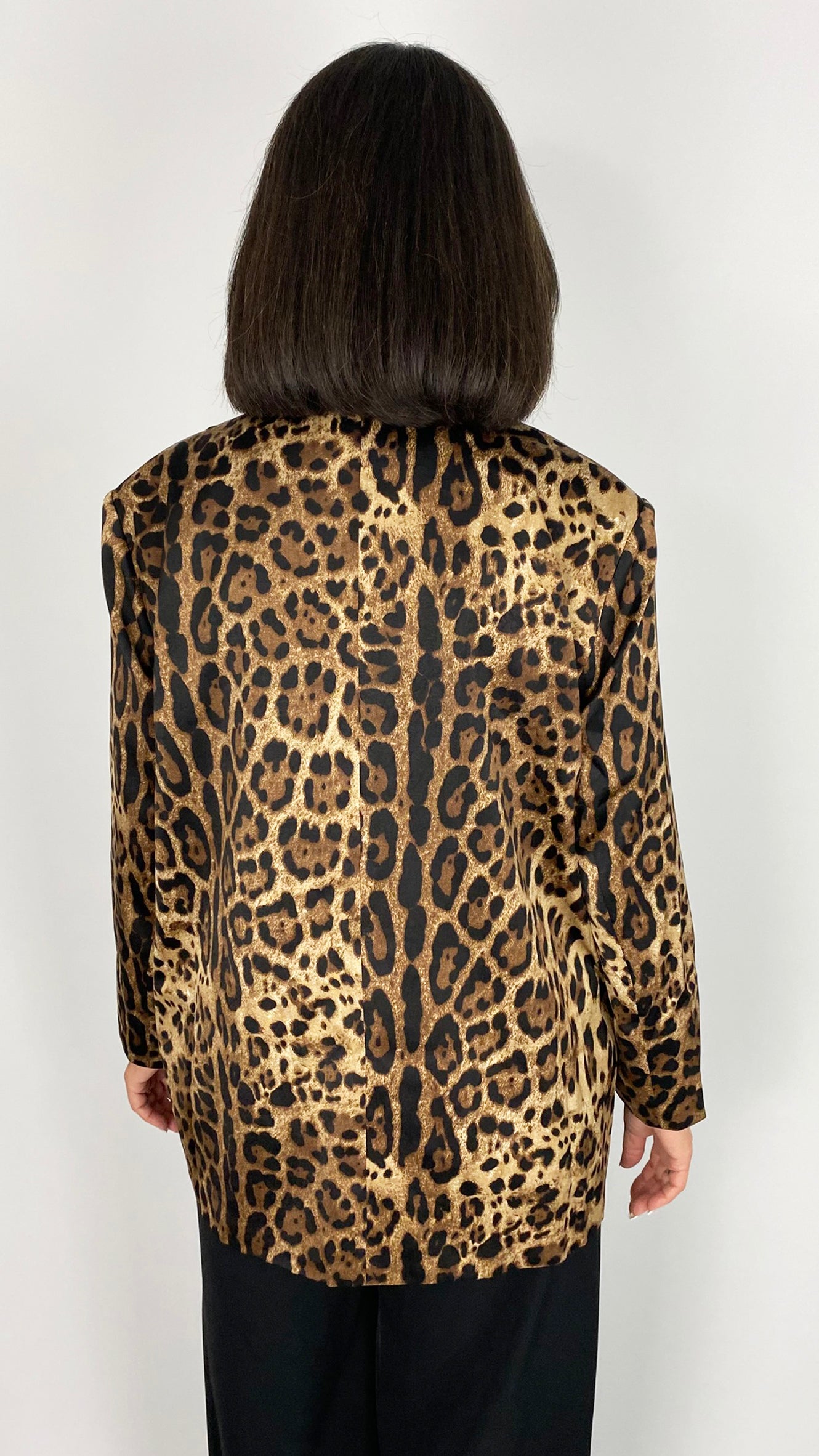 Leopard print collarless jacket | by Malissa J