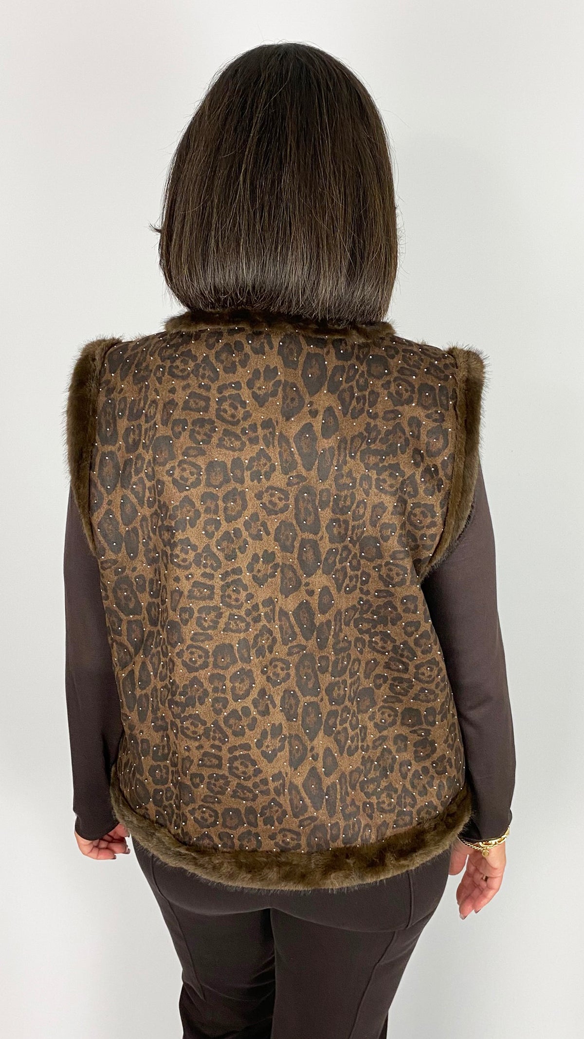 Reversible studded leopard gilet | 2 Sizes | 2 Colours | by Malissa J
