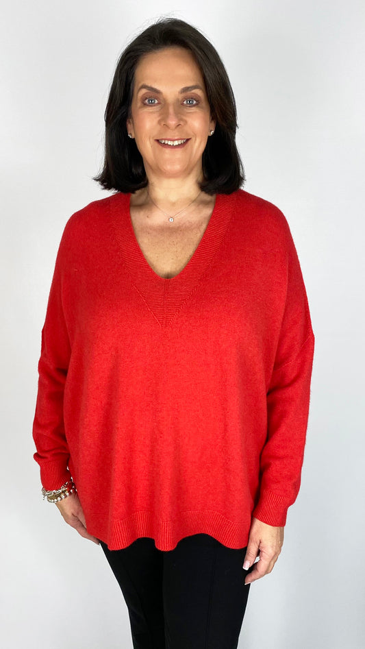 My ribbed v-neck jumper (6 Colours) - new! Red