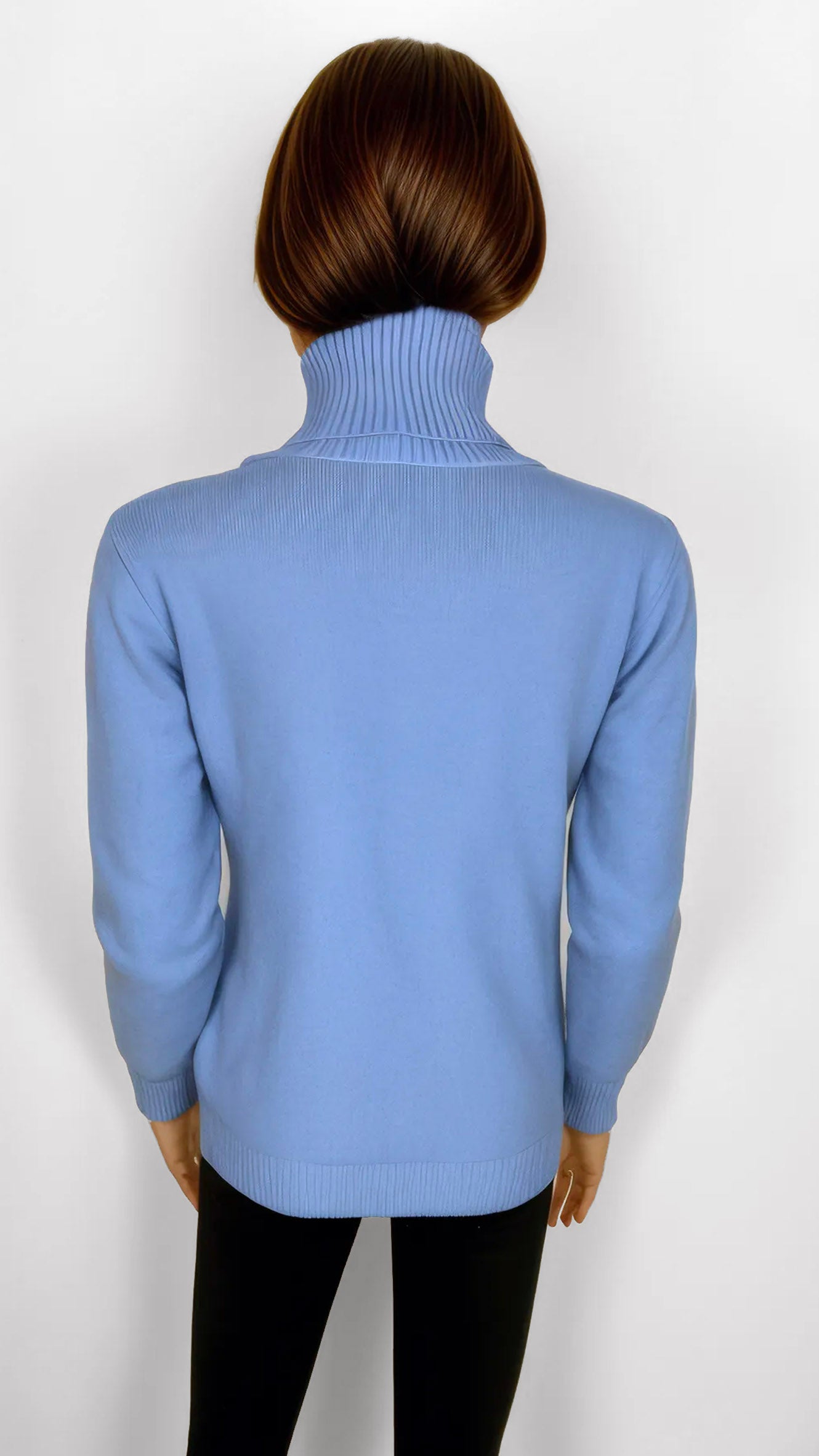 My button-detail rollneck slim-fit jumper (5 Colours)