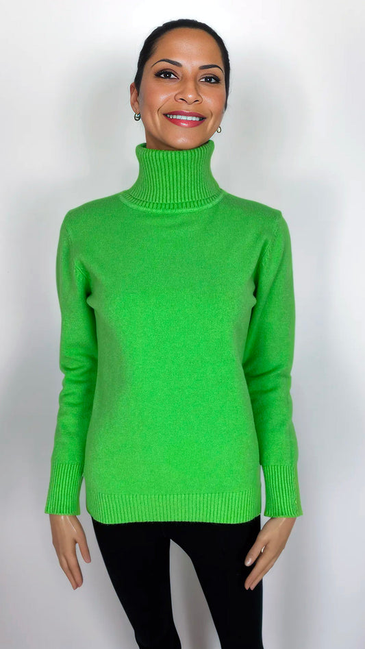 My button-detail rollneck slim-fit jumper (5 Colours)