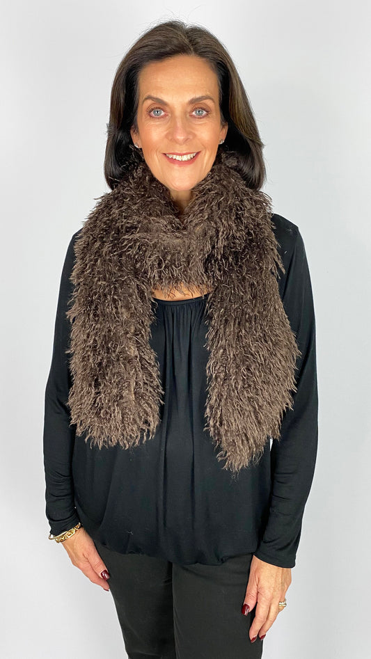 Faux mongolian fur scarf | 4 Colours | by Malissa J