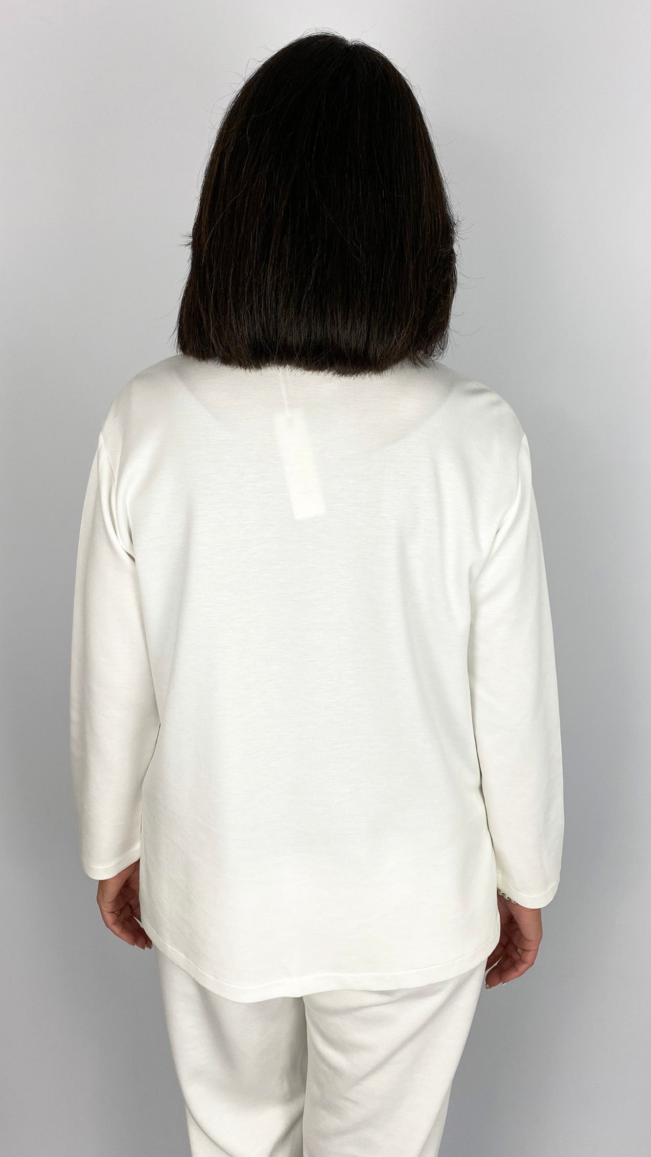 Jersey patch pocket blazer | White | by Malissa J